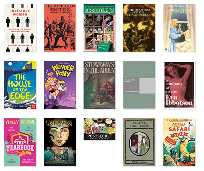 An illustration of fifteen book covers from my 2021 Goodreads reading challenge